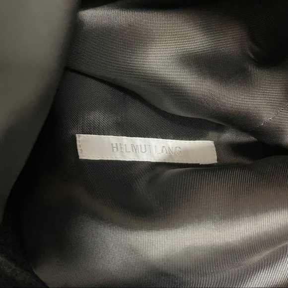 HELMUT LANG Woman’s size 2 Heathered 2-button wool blazer Grey Career Wear - Picture 8 of 8